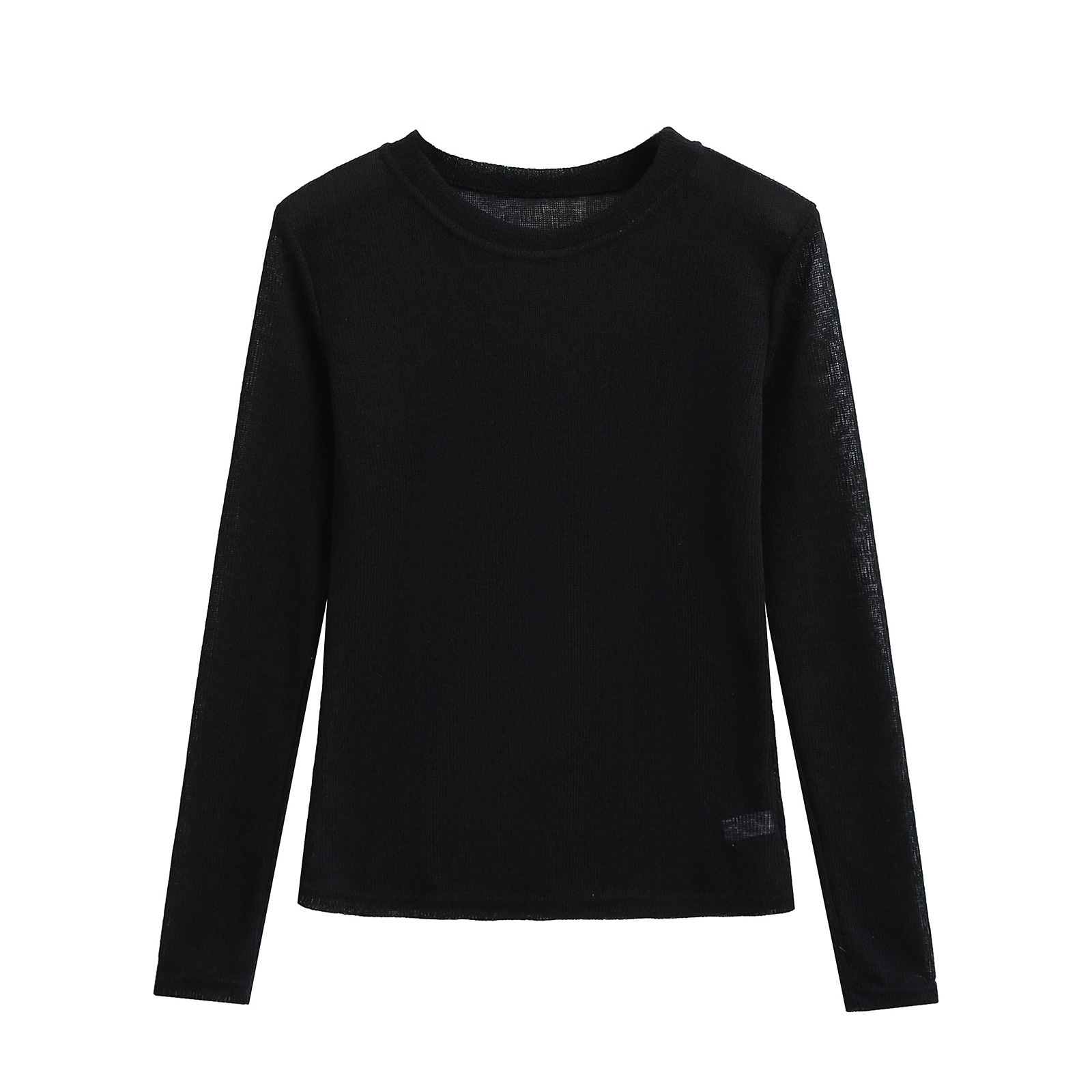 Summer light and thin breathable long-sleeve with a round collar