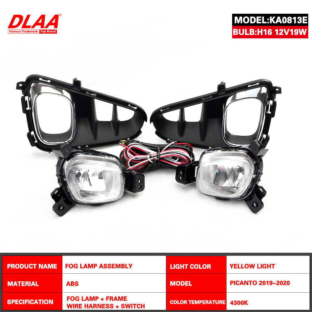 Aplicable a Kia 17 / 18 / 19 nuevo conjunto de lámpara de niebla delantera Picanto modelo importado de lámpara de barra de luz diurna