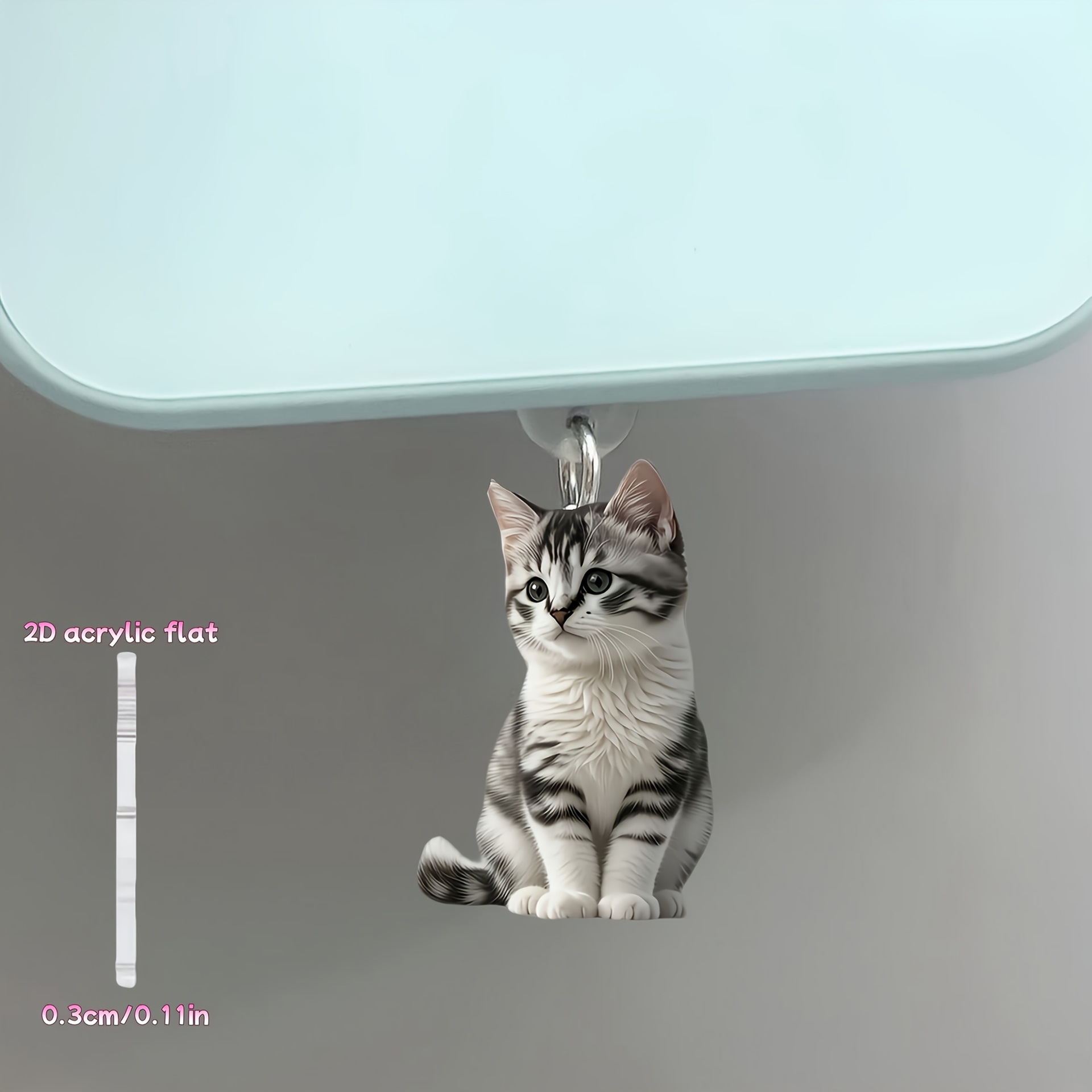 Nuevo acrílico plano transfronterizo lindo gatito acrílico enchufe de polvo para teléfonos móviles