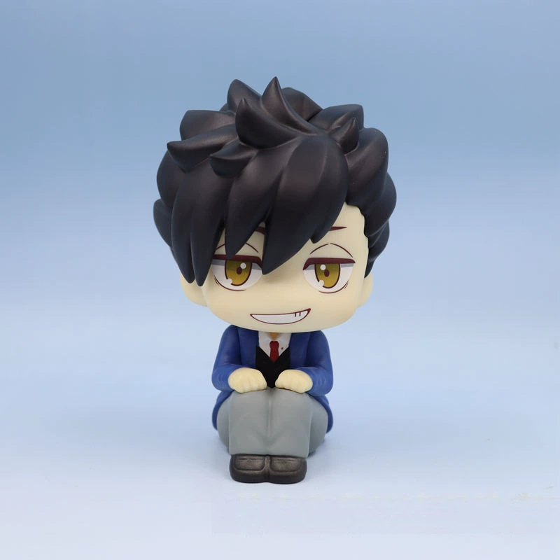 Sitting anime chibi figure, collectible character figures, multiple characters and versions