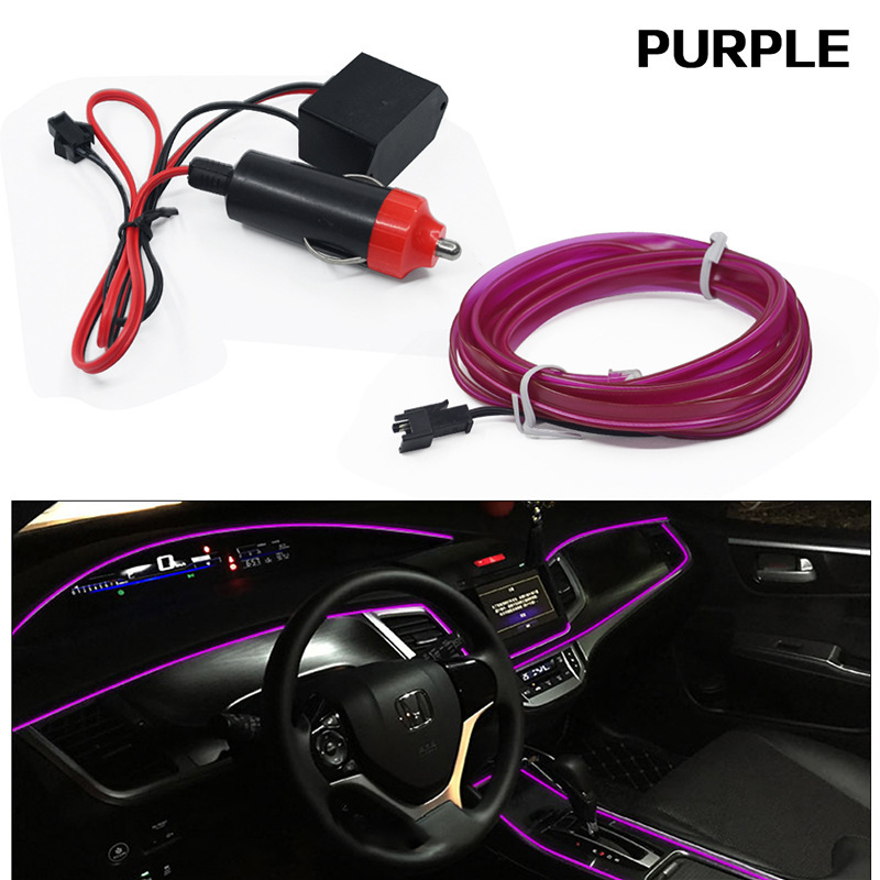 Car atmosphere light car interior led light bar usb atmosphere Cold Light Car modification wiring-free wireless light strip