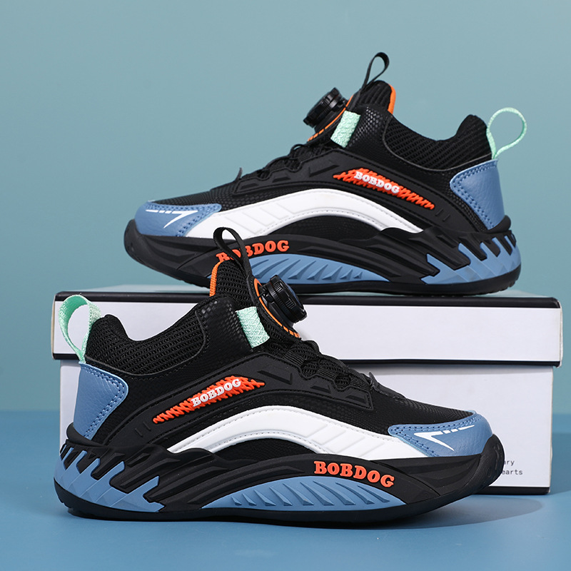 Babudou zapatos para niños zapatos deportivos para niños primavera y otoño nuevo estilo de cuero impermeable de suela blanda zapatos para correr para niños de mediana edad