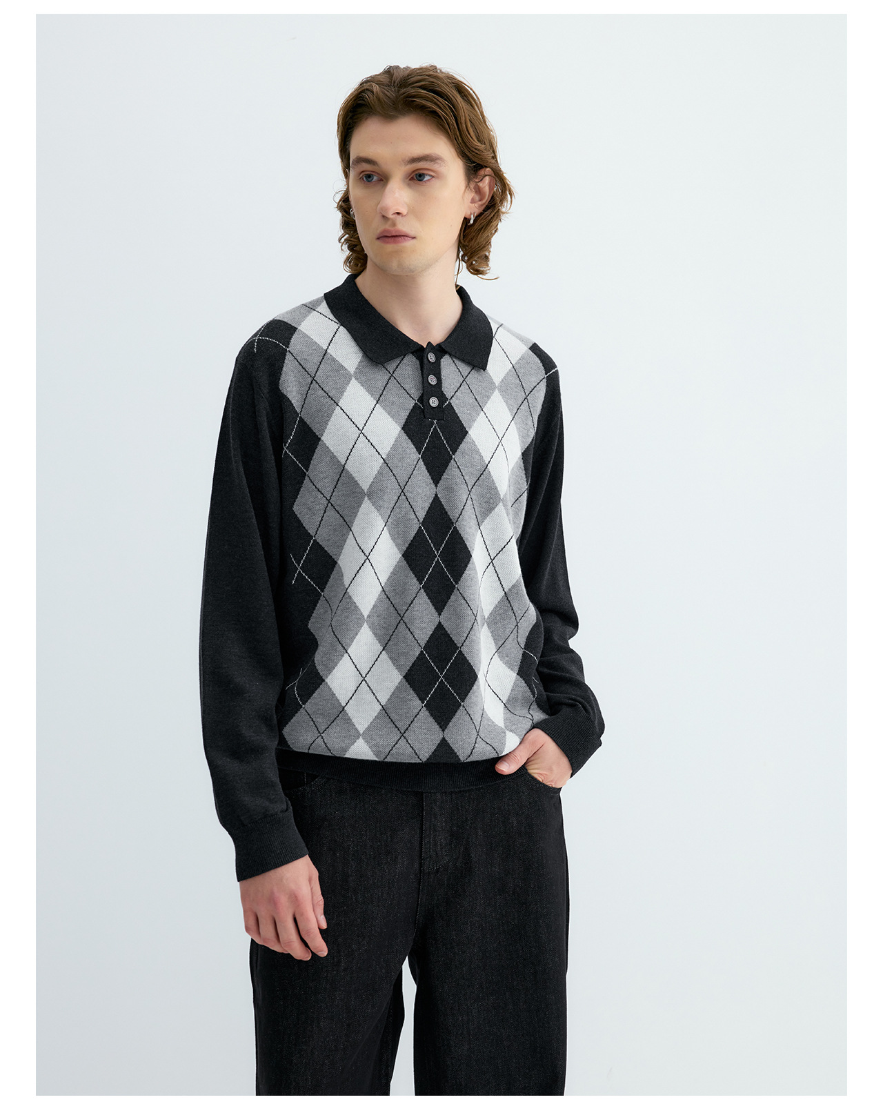 UNF Ralph Plaid 300g Polo Sweater