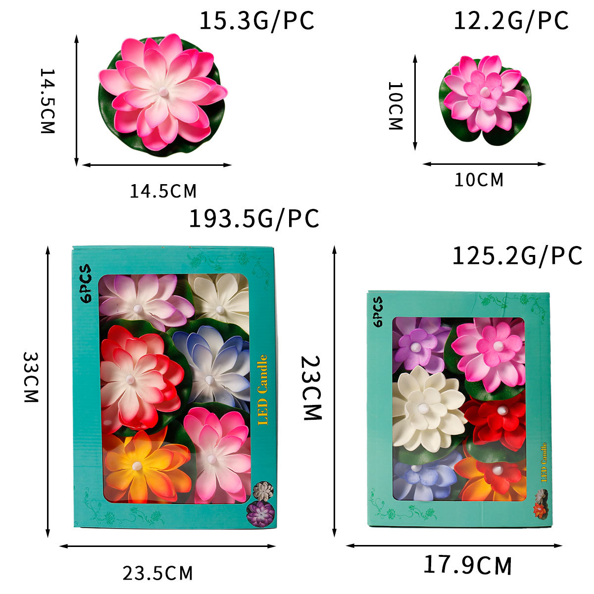 Lámpara LED Flotante de Flor de Loto de Plástico para Piscinas y Jardines