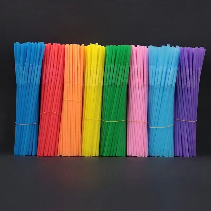 6*26 Art Dove Color Spot Pajitas de plástico desechables de grado alimenticio 100 tubos de modelado al por mayor transfronterizo