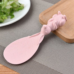 Creative Wheat Straw Rice Spoon Cute Little Rabbit Non-stick Rice Bowl Standable Rice Ladle Home Use Rice Spoon Rice Ladle