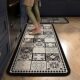 Vintage Kitchen Floor Mat Household Bathroom Water Absorbent Quick-drying Carpet Toilet Door Mat Door Mat Crystal Velvet Floor Mat