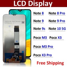 �m�üt��Redmi Note 7 8 9 9S 10 9T Poco LCD Display ��Ļ����