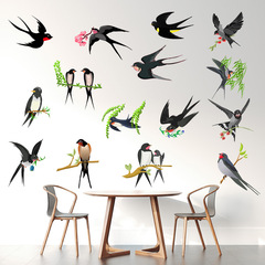 廠家新款批發代發燕子梅花自粘牆貼畫客廳臥室可移除裝飾壁畫KSG9