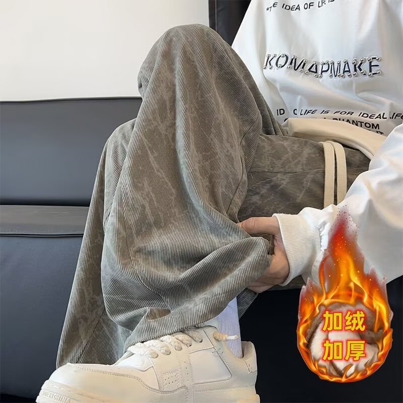 Pantalones de paracaídas de mecha de lámpara para hombres primavera y otoño 2024 pantalones de paracaídas sueltos pantalones de piernas largas tendencia de herramientas de estilo