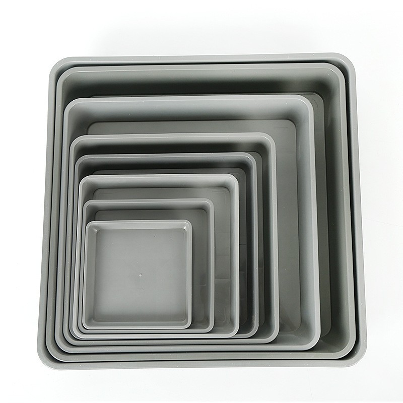 Suministro del fabricante de bandejas cuadradas para macetas, bandejas recolectoras de agua, bandejas cuadradas de plástico, bases cuadradas para macetas, venta al por mayor