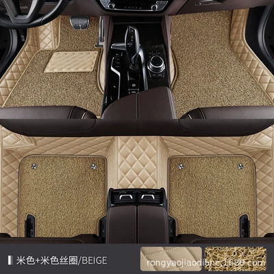 Modelə uyğun ayaqaltı the car interior foot mat dirt-resistant - double-silk-ring-xpe-foot-mat-beige-beige-silk-ring