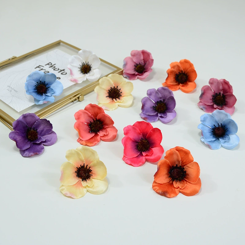 Моделирование Осенний цветок мака оптом Венок головной убор аксессуары ручной работы Многоцветный цветочек декоративная крышка цветок Шелковый цветок