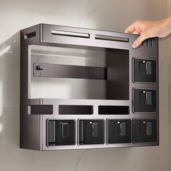 置物架厨房调料特厚悬挂壁挂式打孔收纳家用组合套装多功能置物架