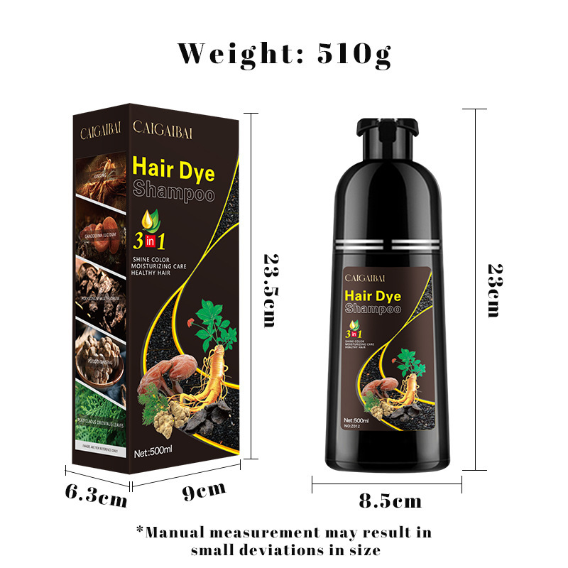 Un extracto de planta negra colorante para el cabello cubierto crema de color para el cabello blanco para el cabello negro en un lavado FDA colorante temporal para el cabello