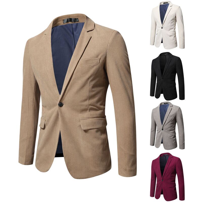 2023 foreign trade Spring and Autumn new men's fashion casual slim British corduroy casual suit jacket small suit 2023 foreign trade Spring and Autumn new men's fashion casual slim British corduroy casual suit jacket small suit