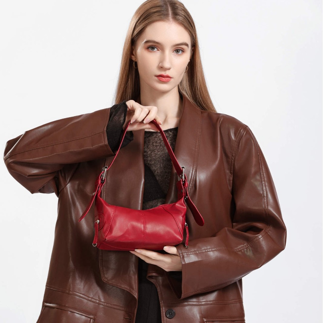 Borsa a spalla retrò donna design di nicchia in pelle_voghion.com
