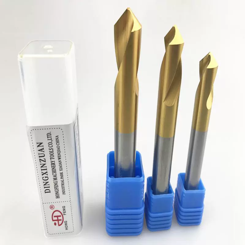 Hongfeng высокоскоростной стали с покрытием центрирования сверла CNC прямой хвостовик фаски с фиксированной точкой сверло 60 градусов 90 градусов 120 градусов производителей
