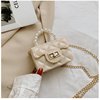 Small children's bag, one-shoulder bag from pearl, chain, chain bag