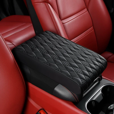 Car-Mounted Height-Increasing Storage Armrest Box Armrest box pad - small-size-narrow-32165-black