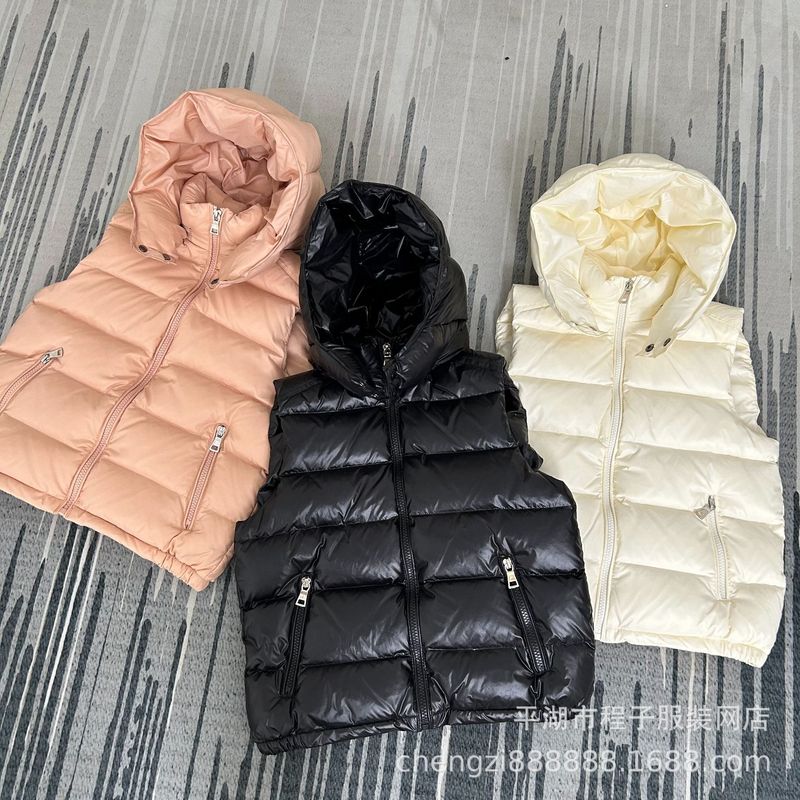 亲子款儿童加厚保暖90绒连帽马甲男童女童中大童宝宝秋冬外套校服|undefined