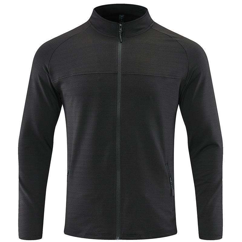 Veste de performance à manches longues pour homme – Respirante et extensible pour la course à pied et l'entraînement en extérieur_voghion.com