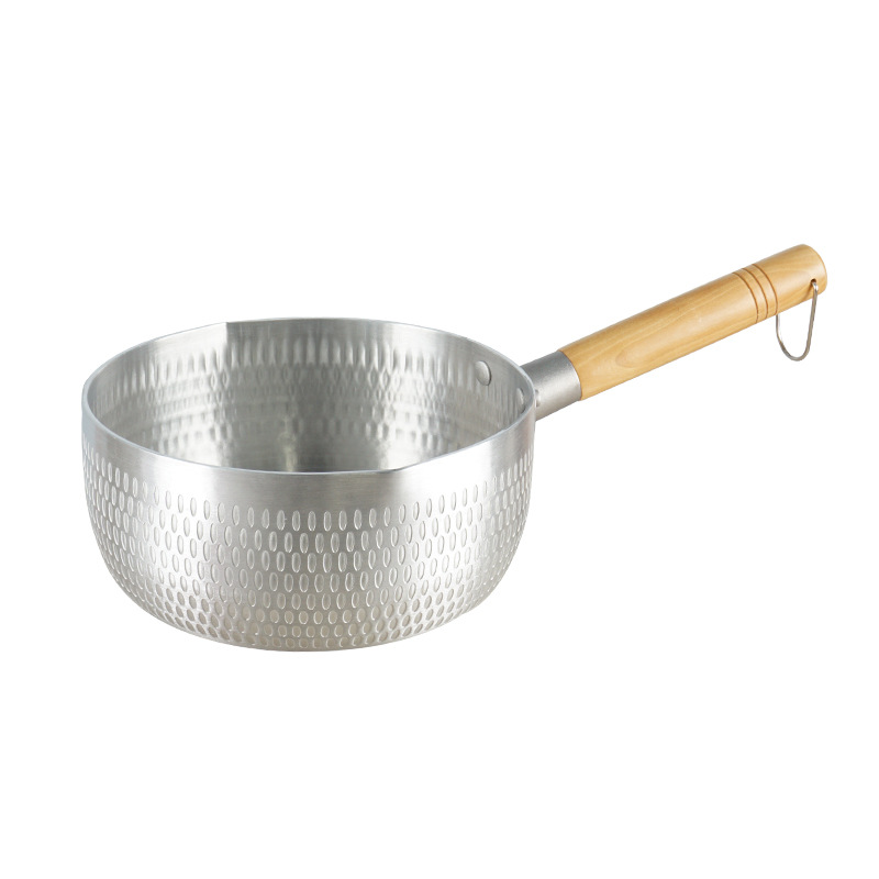 Estilo japonés sartén de nieve compuesto multi-capa inferior sartén antiadherente olla de fideos instantáneos cocina de inducción fondo plano pequeña olla de sopa olla de leche de piedra maifan