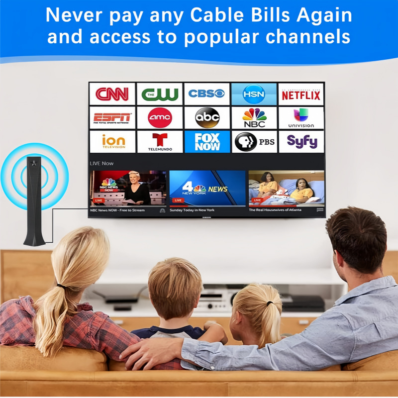 Transfronterizo nuevo ATSC HD Digital TV Antenna DTMB ondas terrestres interior y exterior antena de televisión dual