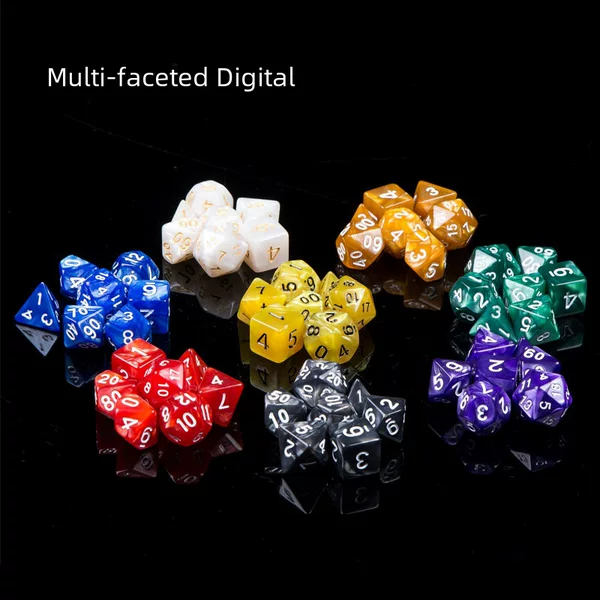 Run group color multi-sided dice multi-sided digital dice acrylic dice game multi-sided color 7 sets
