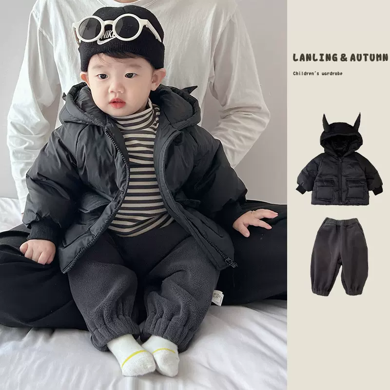 儿童羽绒服冬装2024新款男女童白鸭绒宝宝加厚衣服婴儿保暖外套潮
