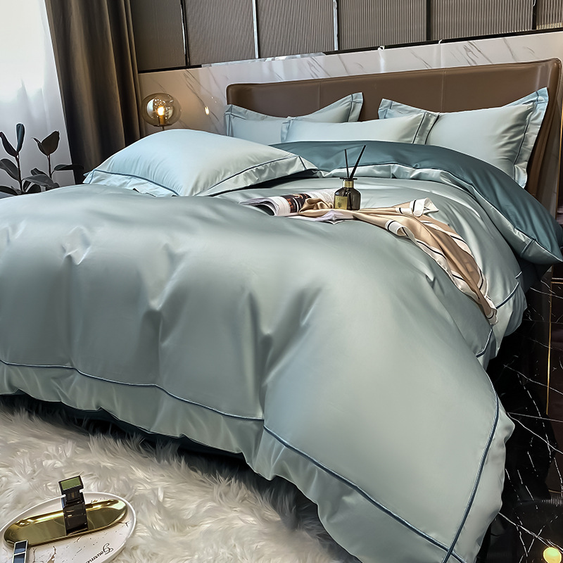 Algodón ligero de lujo conjunto de cuatro piezas de algodón largo de Xinjiang primavera y otoño sábanas de algodón cubierta de cama de alta calidad
