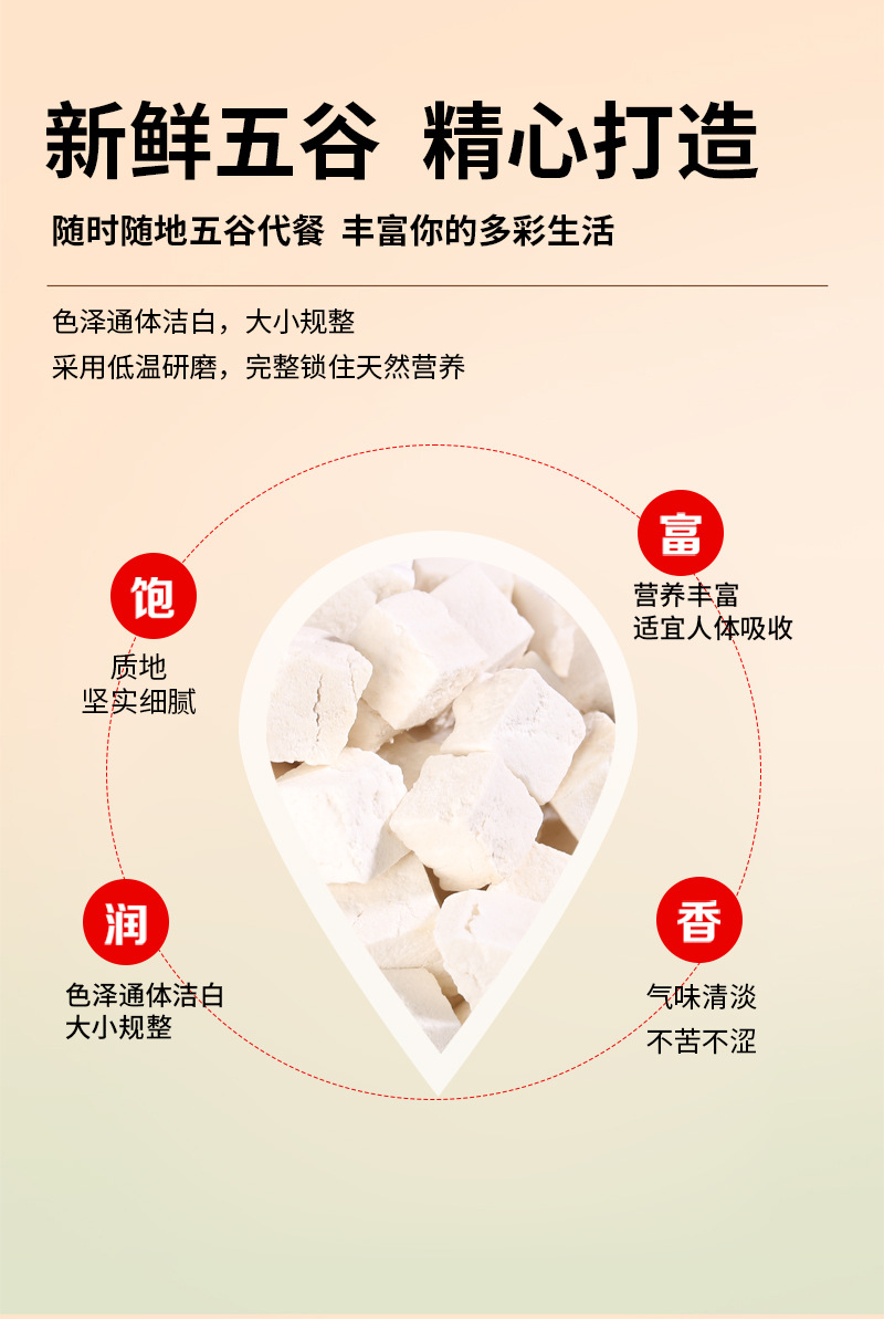 Poria Fu Ling Cubes Low Temperature Baked Yunnan Dried Sclerotium for Tea and Decoction Bulk 500g quality and texture