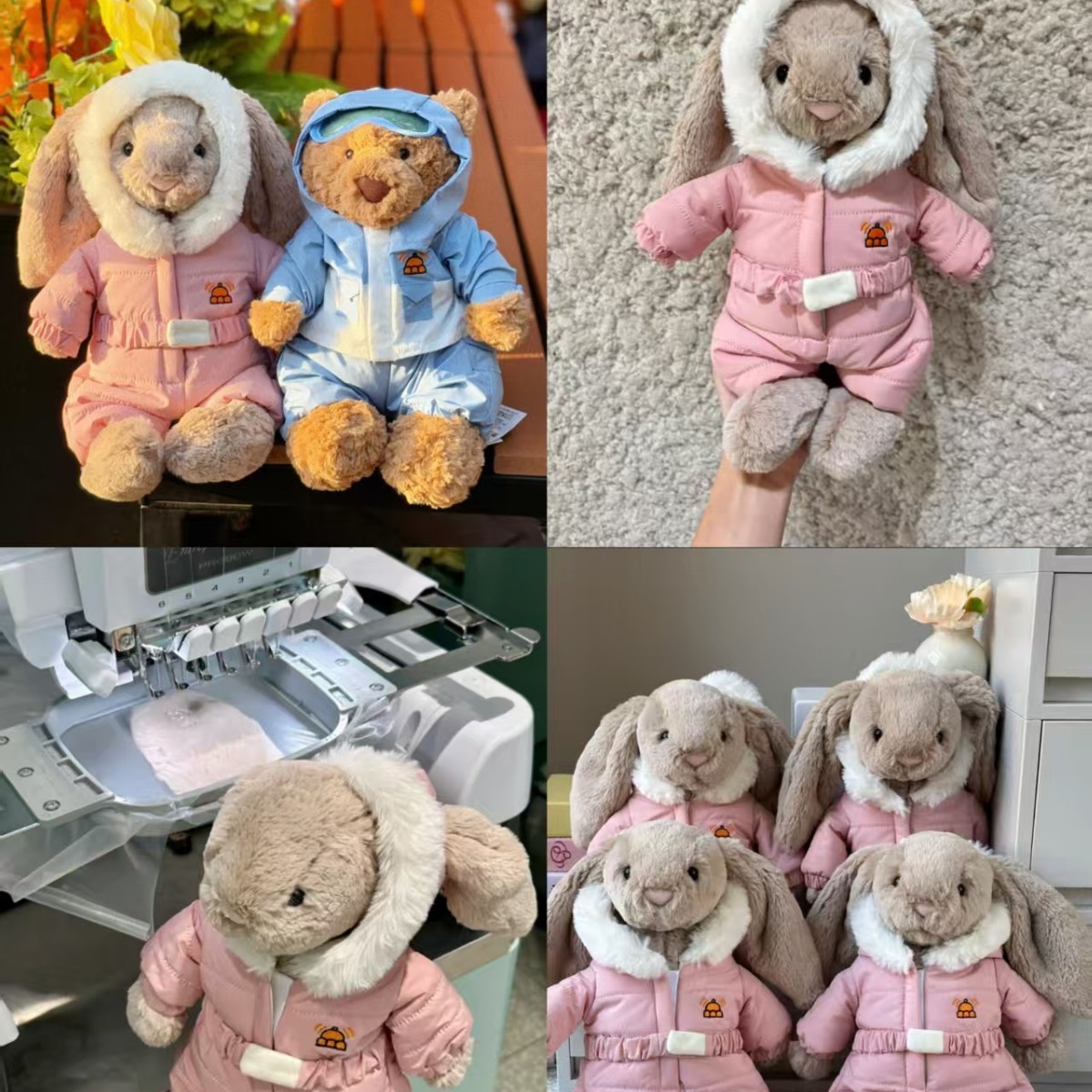英国限定je新品滑雪服巴塞滑雪服邦尼兔冬季限定毛绒玩具