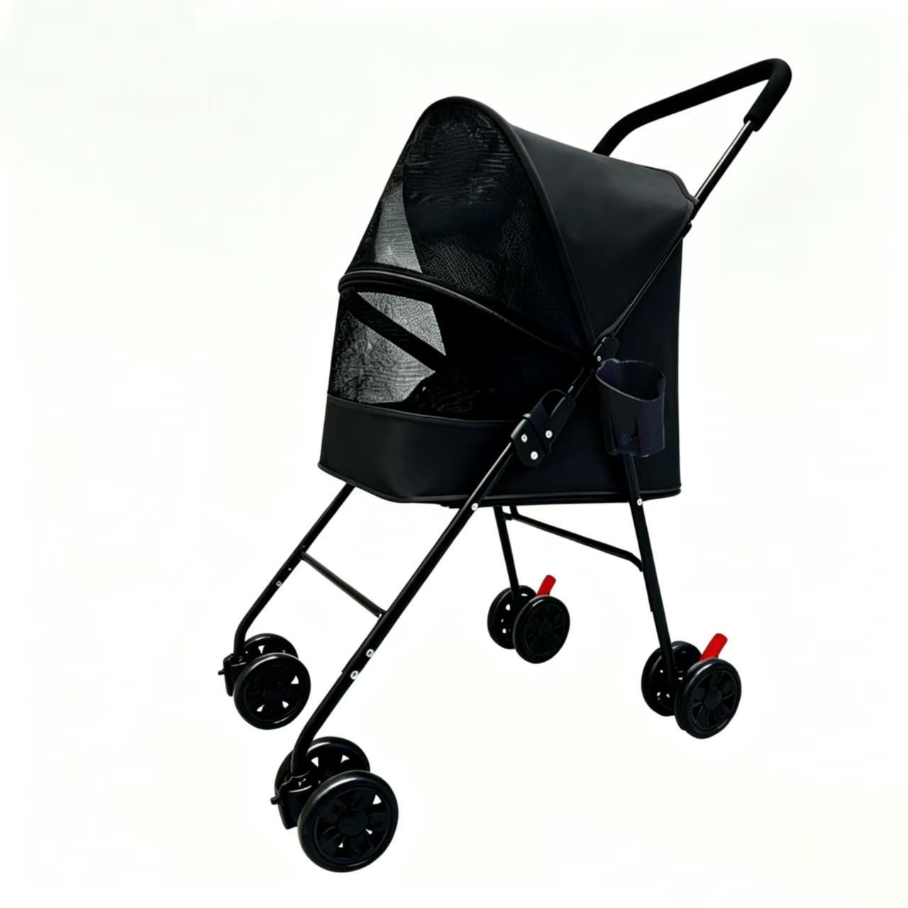 Cochecito Plegable para Mascotas de Metal, Plegable, para Exteriores