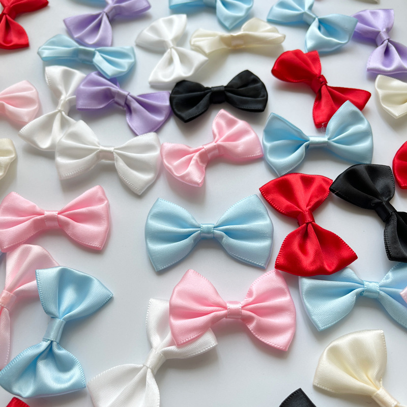 5.5*3.5 センチメートルマカロンカラー手作り diy 蝶ネクタイ人形装飾ヘアアクセサリー頭飾りアクセサリー|undefined