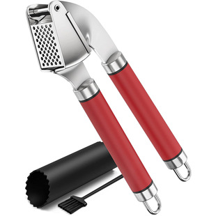 Stainless steel garlic press garlic press garlic clip garlic peeler garlic peeler garlic peeler Amazon with garlic peeler brush