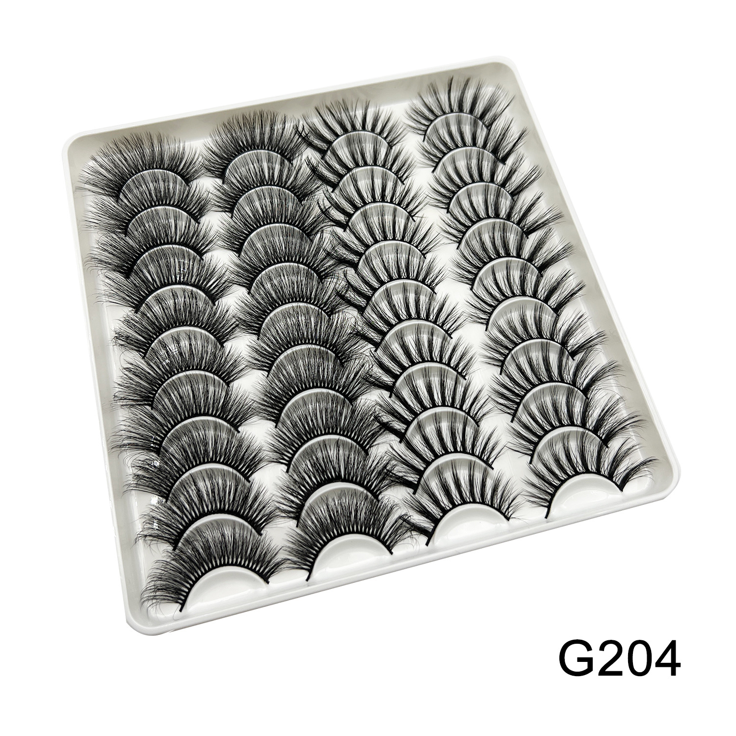 Dingsen pestañas postizas transfronterizas de múltiples capas de tres D estéreo 20 pares de pestañas cruzadas pestañas rizador