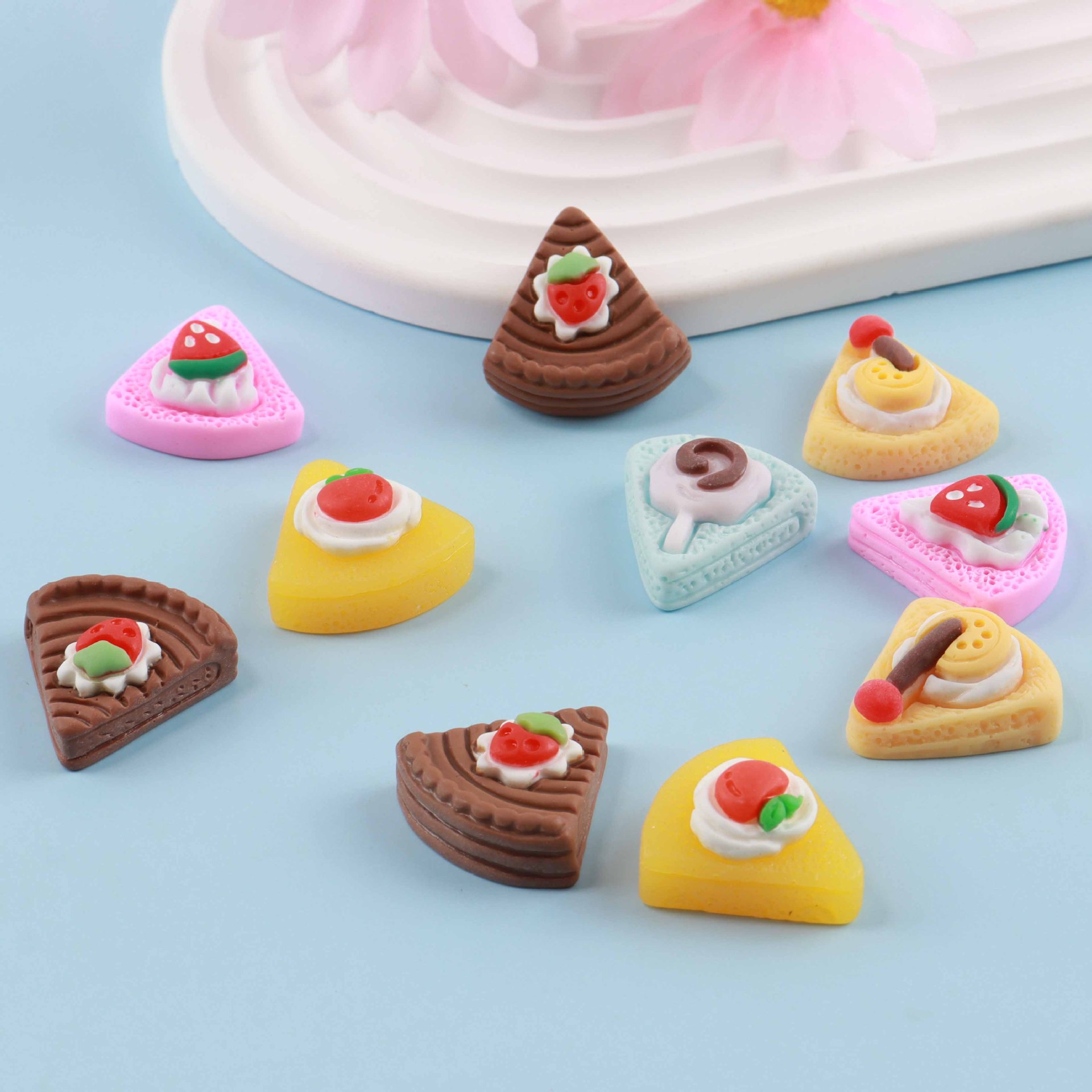 仿真卡通立体蛋糕奶油胶diy手偶急了水杯贴发夹发饰配件食玩批发