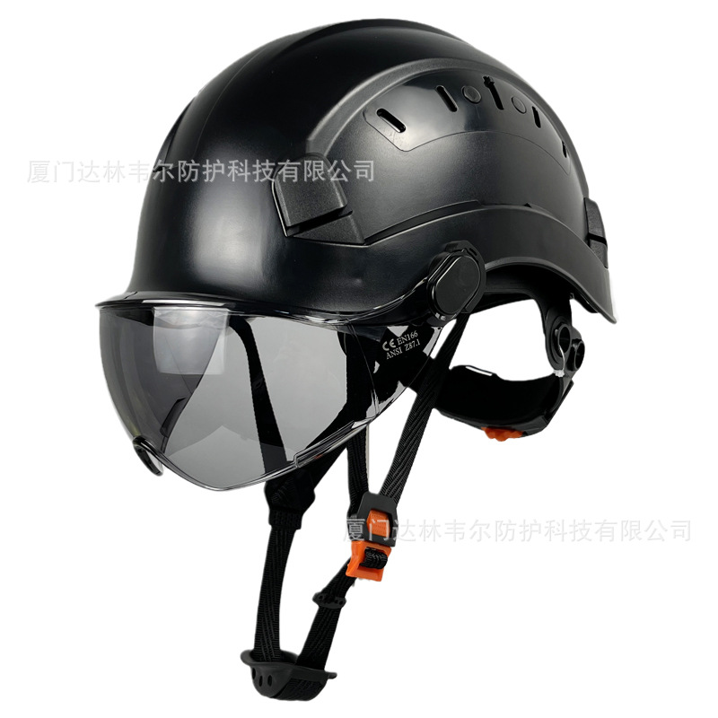 Casco de seguridad con gafas protectoras, ABS resistente, estándar nacional CE