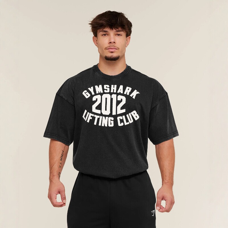 American Fitness Sports Trendy Brand Shark Large Size Short-Sleeved Jogger Training Running Washed Cotton Casual T-Shirt for Men American Fitness Sports Trendy Brand Shark Large Size Short-Sleeved Jogger Training Running Washed Cotton Casual T-Shirt for Men