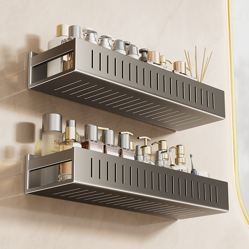 Bathroom Storage Rack Without Punching Holes Bathroom Sink Wall-Mounted Cosmetics Bathroom Toilet Balcony Storage Rack