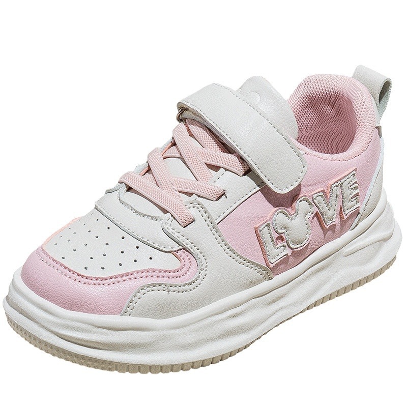 Disney Boys' low-top sneakers 2023 Autumn New Letter pattern campus student leather non-slip casual shoes