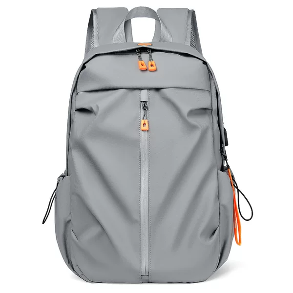 Computer Bag for Export, Can Be Printed with Logo, Simple Solid Color Fashion Backpack for Men, Multifunctional Business Casual Backpack