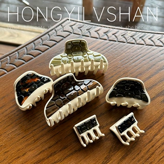 林惜异形双层醋酸抓夹发夹盘发鲨鱼夹发发卡梦幻晕染几何半抓发
