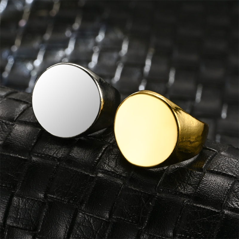 1 Piece Retro Solid Color Alloy Polishing Unisex Rings