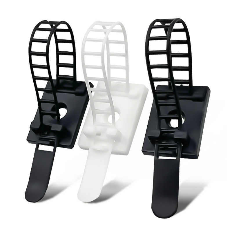 Tapicera de ajuste de nailon con respaldo adhesivo 3M CL asiento fijo cable de red cable de almacenamiento máquina de gestión de cables hebilla autoadhesiva hebilla de alambre