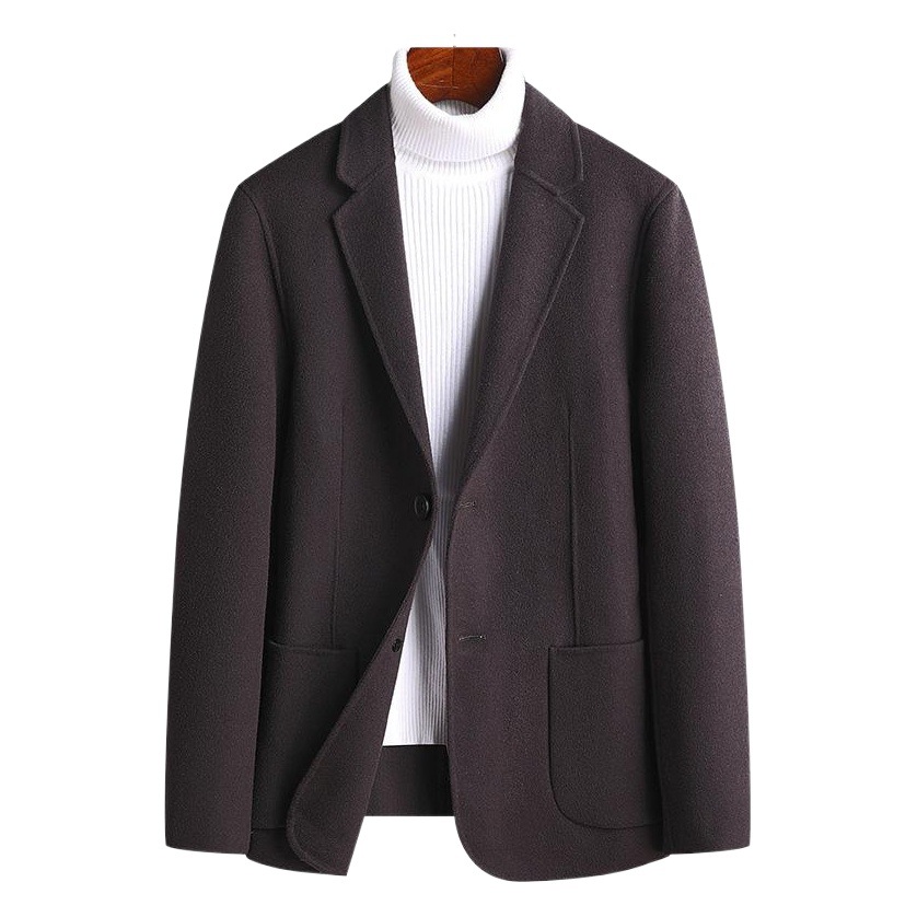 Otoño e Invierno nuevo hecho a mano de doble cara de lana traje de Cachemira de los hombres pequeño traje de niña chaqueta ropa de hombre