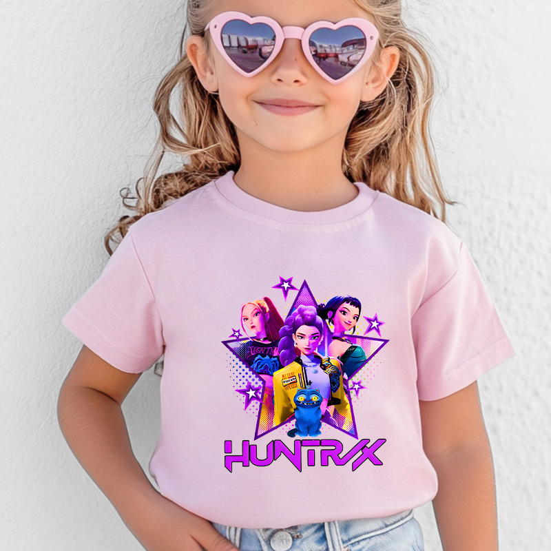 动漫卡通印花时尚潮流男女中小儿童T恤精梳棉圆领上衣短袖0906