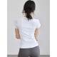 lulu2025 Spring and Summer New Sports Fitness Short-sleeved Quick-drying Yoga Suit Running Training Top Slim T-shirt