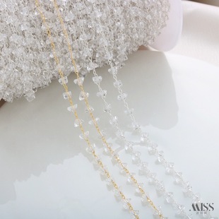 14K����ɫ��ˮ���ʯ�A��A���нǐ����ֹ�朗ldiy���K������